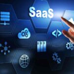SaaS, Software as a Service. Internet and networking Technology concept.