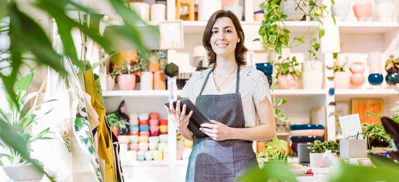 A woman entrepreneur owning a small business